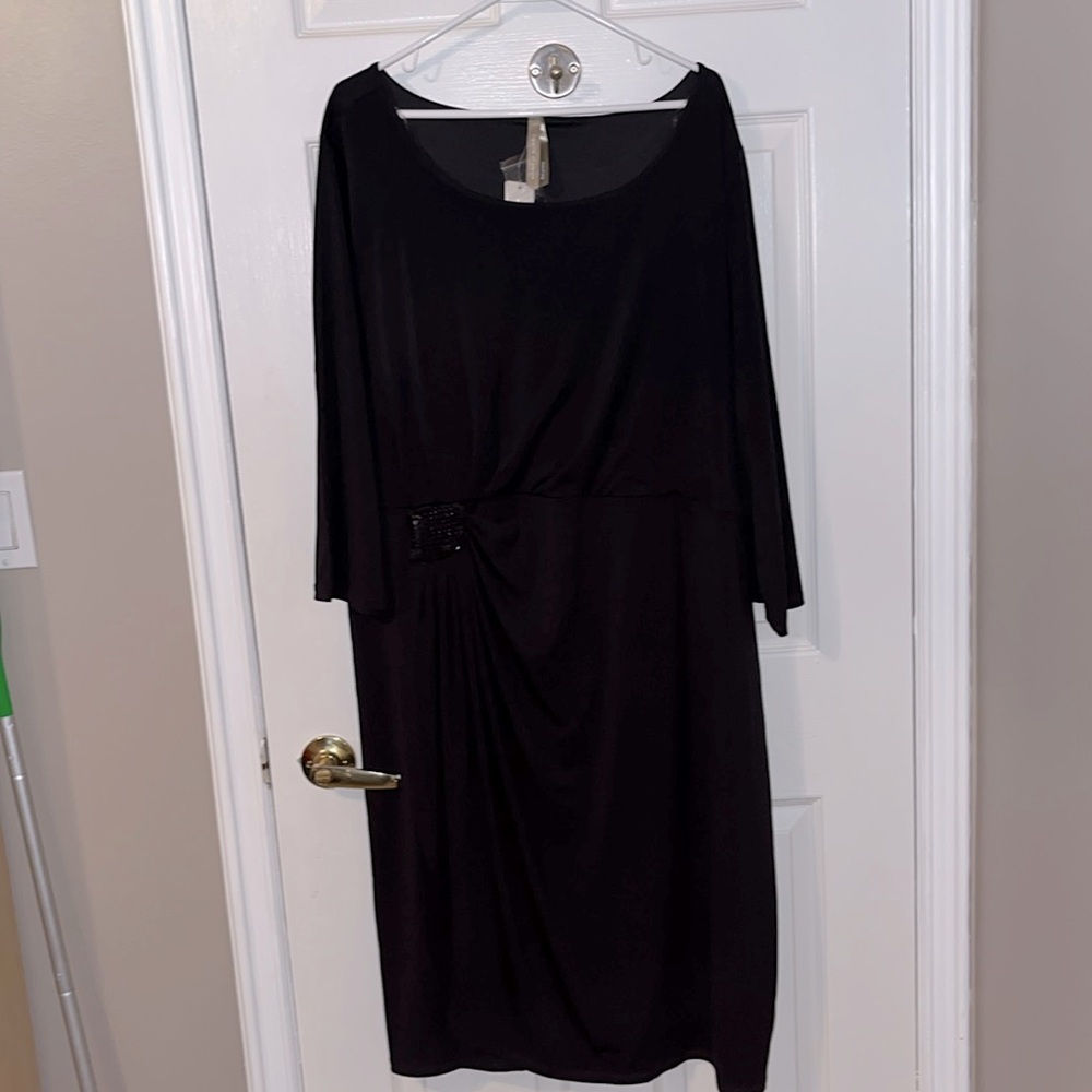 Penningtons 3/4 sleeve black dress 5x